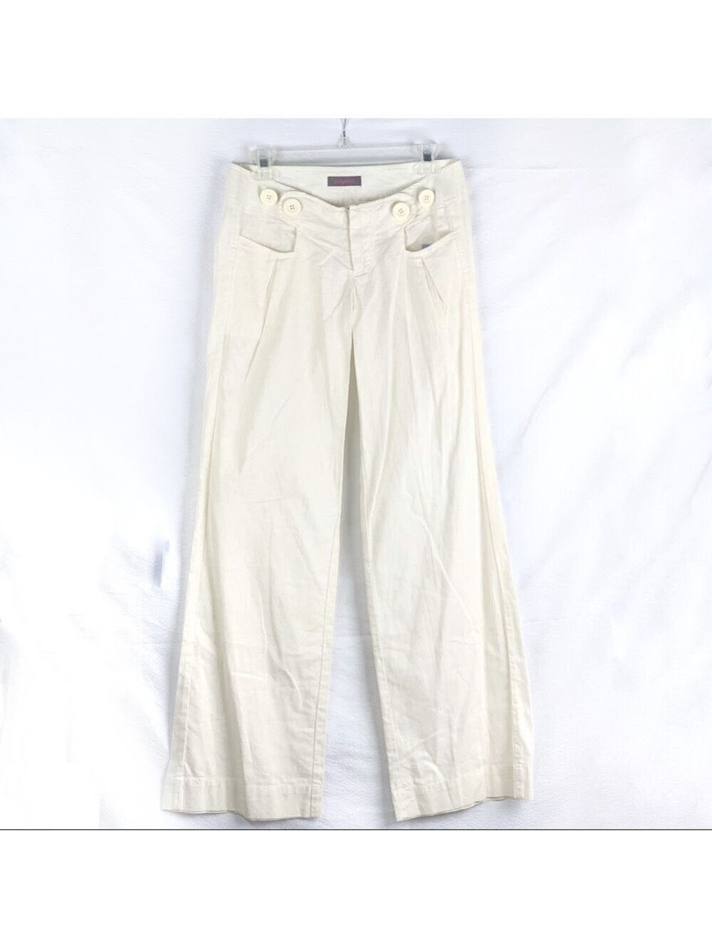 𝅺new-just Sweet J-Lo Brand Creme Linen Flare Pants